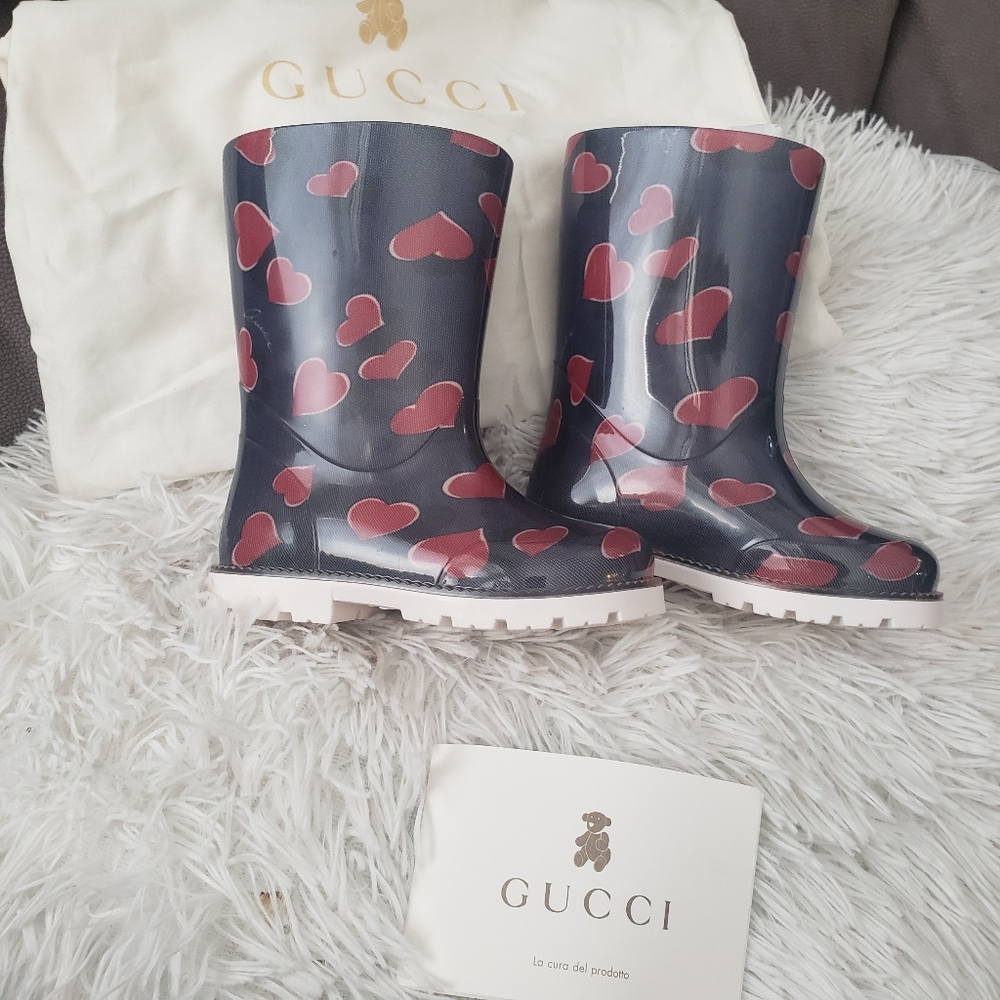 Authentic gucci toddler rainboots